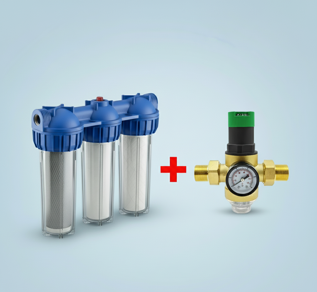 Purifio Triopure water filtratie + Druk regulator 3/4