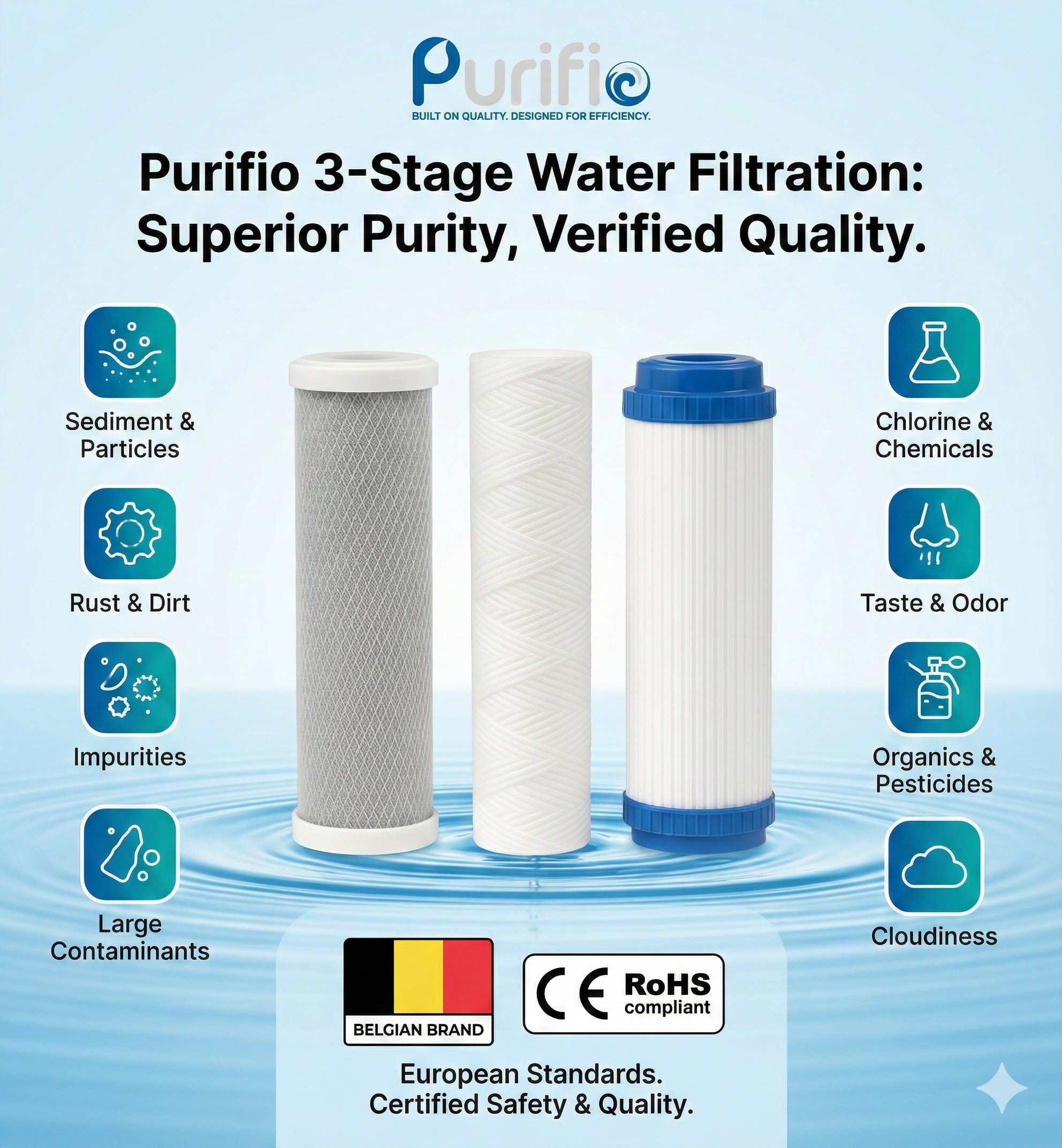 Purifio Cartridges (Pack of 3 - CTO/PS/UDF)