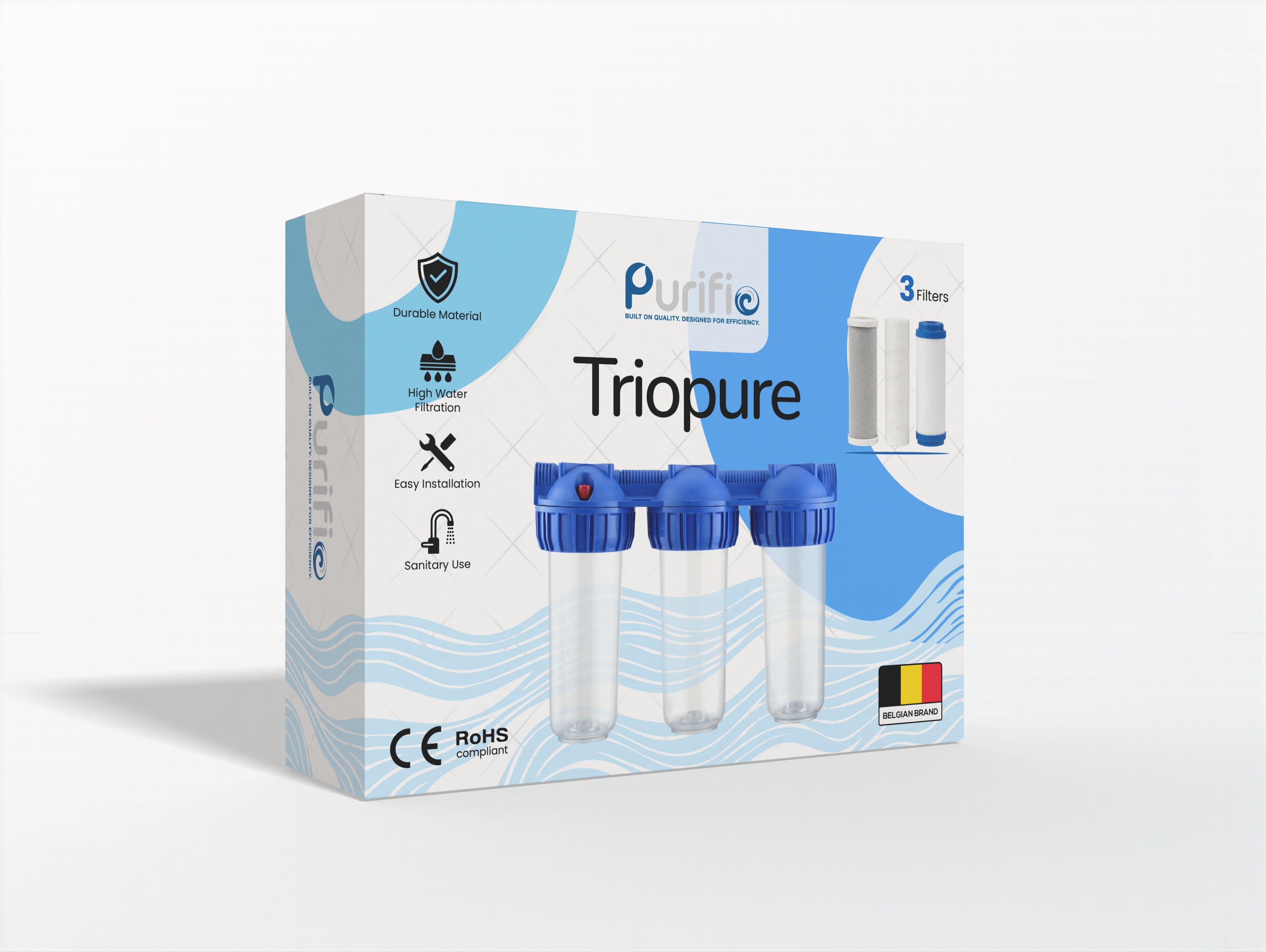Purifio TrioPure – 3/4 Three-Stage Home Water Filtration System